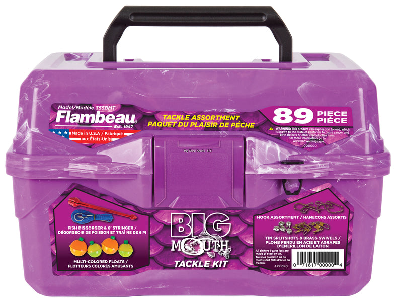 Flambeau 355BMT Big Mouth Tackle Box Kit- Purple Swirl