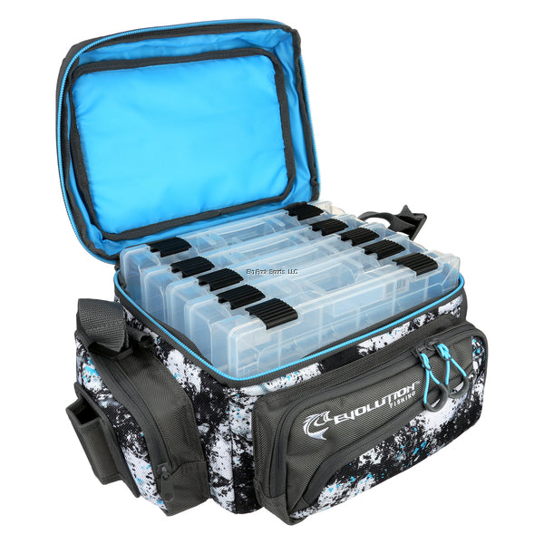 **NEW** Evolution 34006-EV Largemouth 3600 Tackle Bag- Quartz Blue-Includes 3 Trays