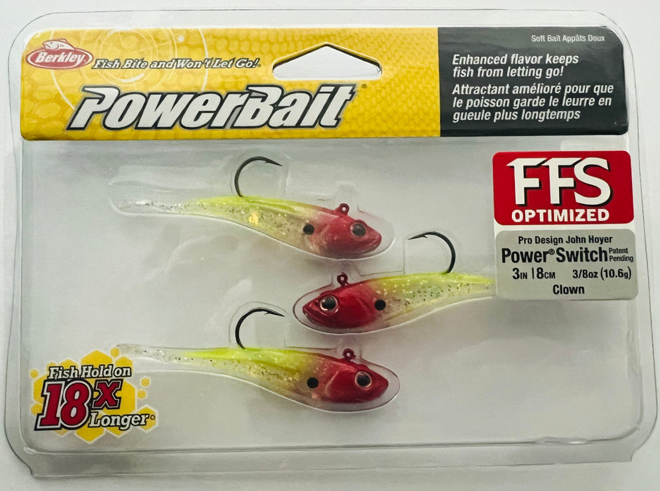 **NEW** Powerbait PBPS38OZ3-CLWN Power Switch 3", 3/8oz Clown