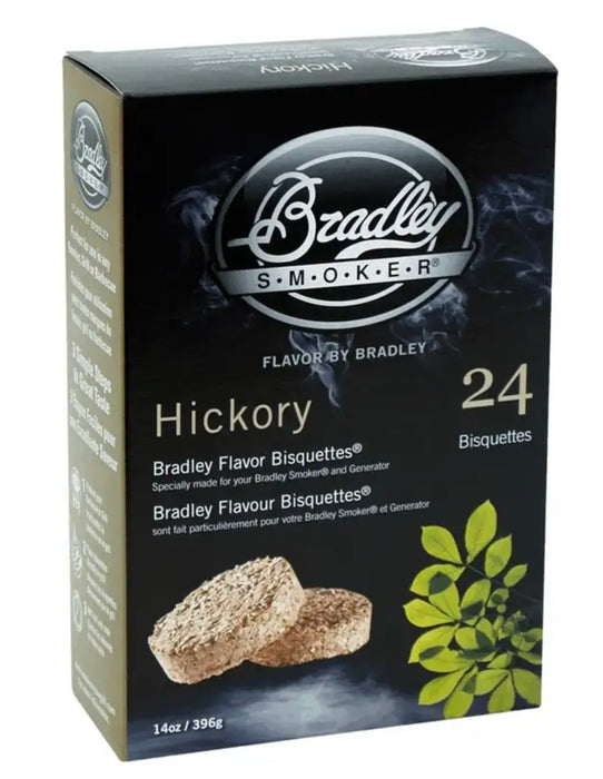 BRADLEY HICKORY SMOKER PUCKS, 24 Bisquettes