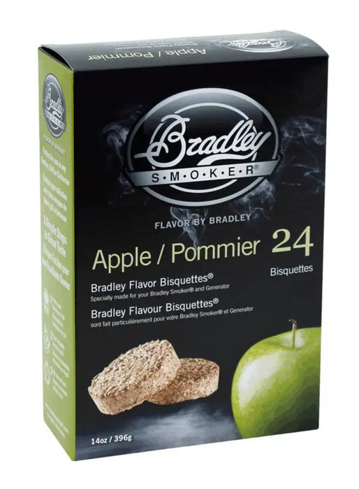 BRADLEY APPLE SMOKER PUCKS, 24 Flavor Bisquettes