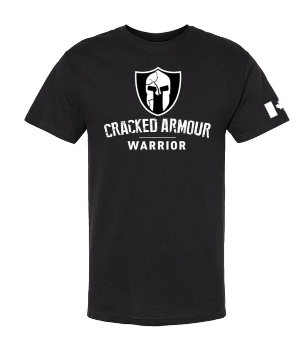 CRACKED ARMOUR WARRIOR TEE- BLACK